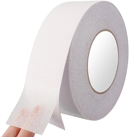 Tappetino Anti-Slip Transparante Duraturo per Scale, 15m×5cm, Idrorepellente e Autoadesivo, Ideale per Scale, Scale a Carrello e Uso in Bagno