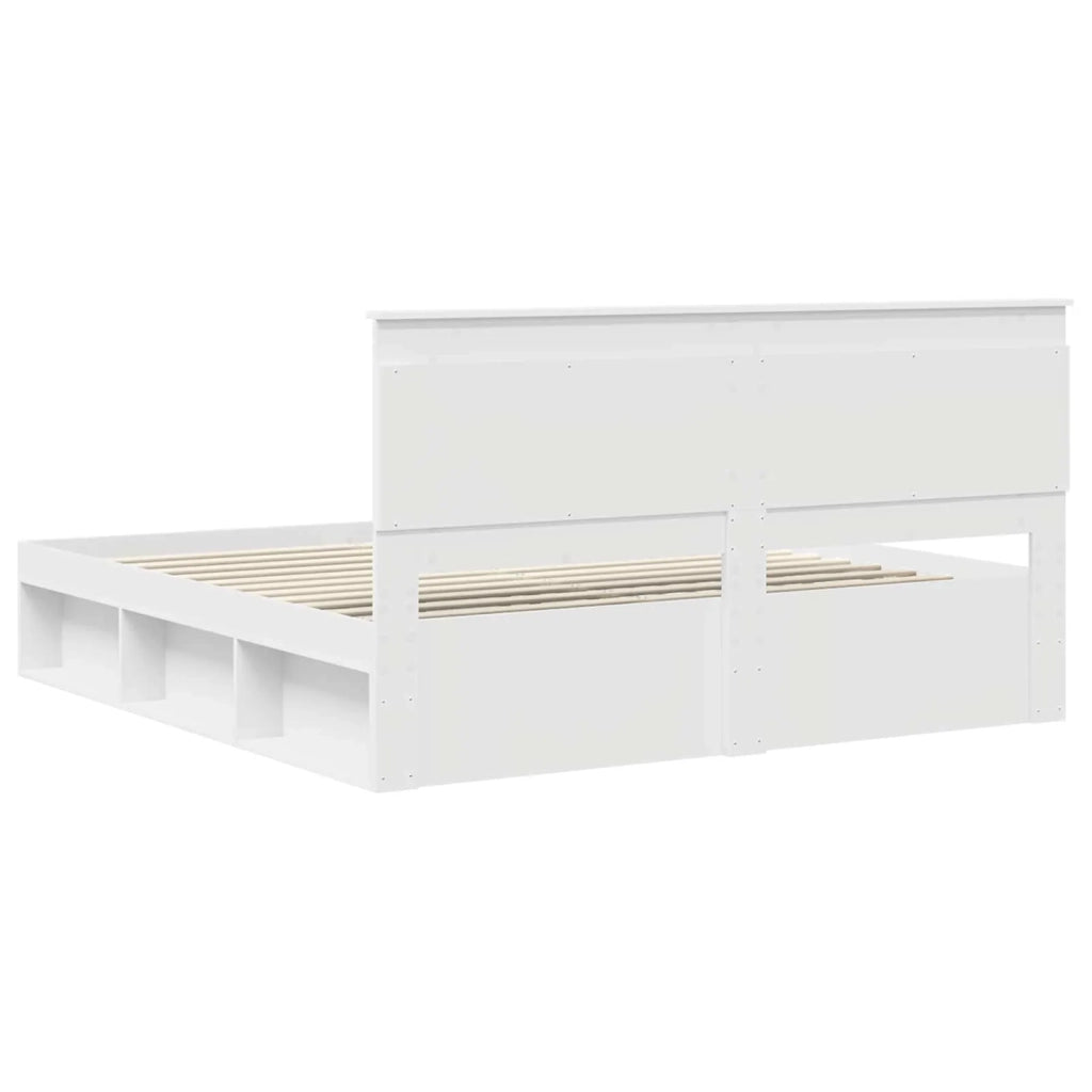 Struttura del letto Bianco 200 x 200 cm Pino massello
