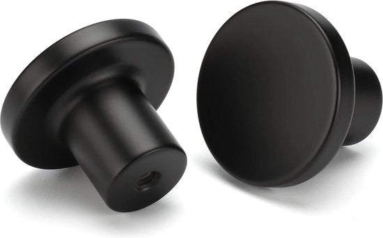Pacchetto di 4 maniglioni per armadi, maniglioni per mobili, maniglioni per cucina in nero, maniglioni per armadi per armadi della cucina, maniglioni, maniglioni rotondi per cassetti per camera da letto, bagno