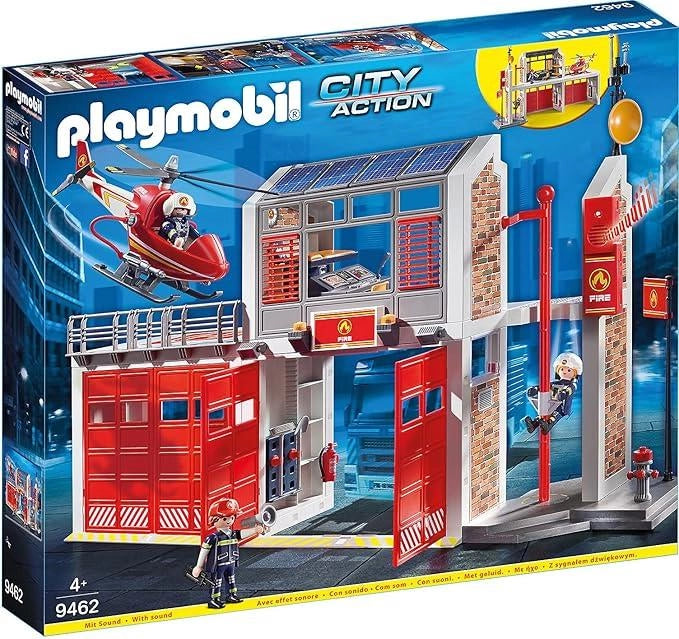 City Action - Grande Centrale dei Vigili del Fuoco, Playmobil,Eta 4-10 anni