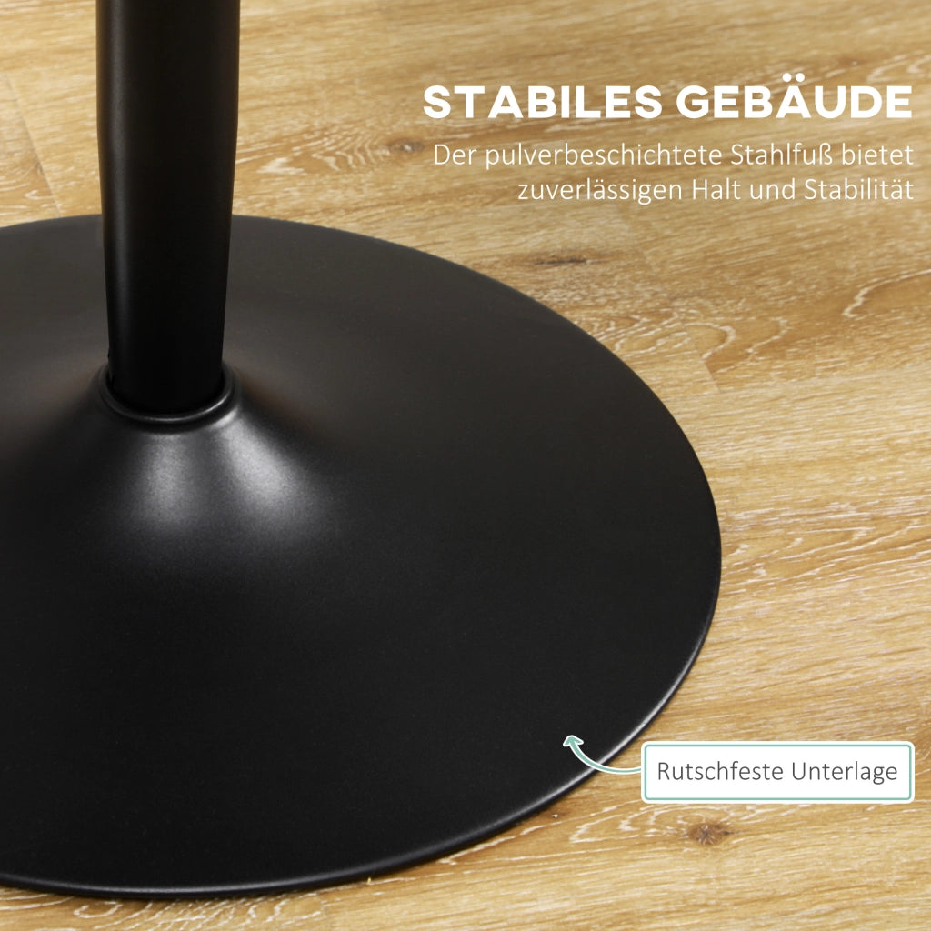 Tavolo da pranzo - rotondo per 2 - gambe in acciaio - piede antiscivolo - Ø80x75 cm - ideale per spazi piccoli