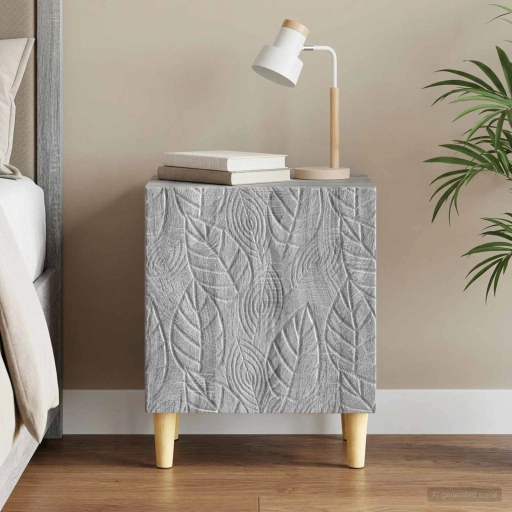 Comodino Sonoma grigio 43 x 34,5 x 50 cm Legno ingegnerizzato 895037