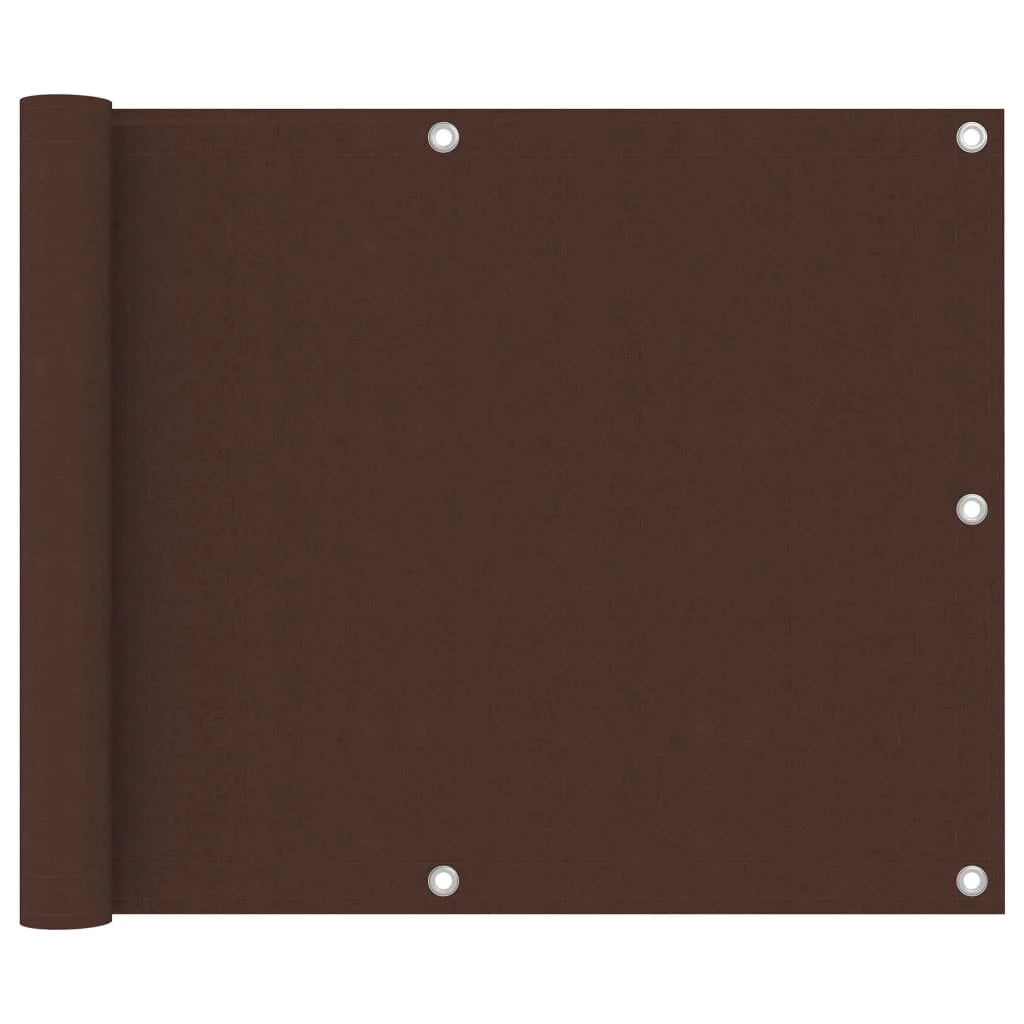 Schermo per balcone schermo per la privacy 75 x 400 cm tessuto Oxford marrone 02_0010233