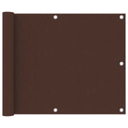 Schermo per balcone schermo per la privacy 75 x 400 cm tessuto Oxford marrone 02_0010233