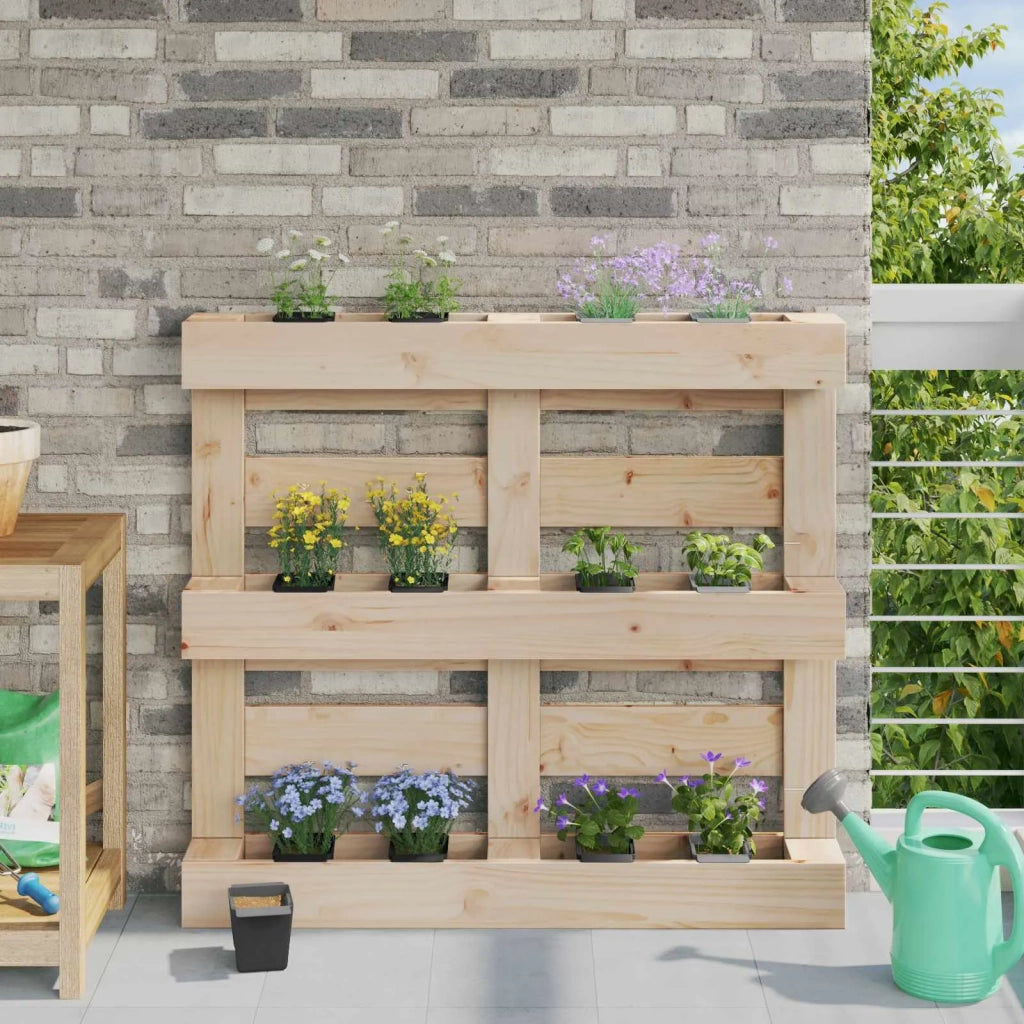 Fioriere | Cassetta per fiori | Vaso per Euro pallet 24 pz Nero 13,5 x 9 x 9,5 cm