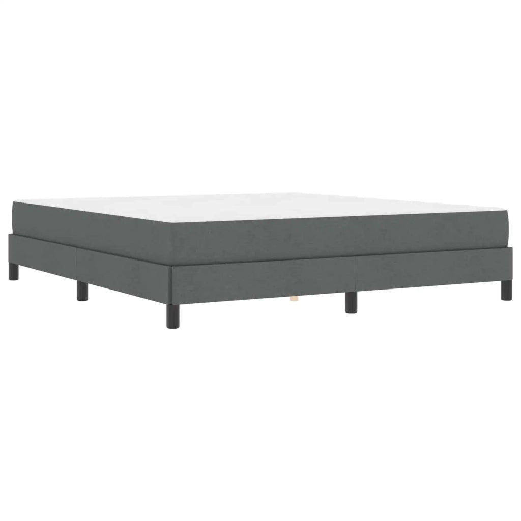 Letto a molle con materasso Grigio scuro 180 x 200 cm Tessuto