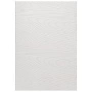 Tappeto da corridoio in pelliccia sintetica di coniglio bianco sporco in poliestere, 260 x 230 cm, morbido, a pelo lungo, motivo geometrico