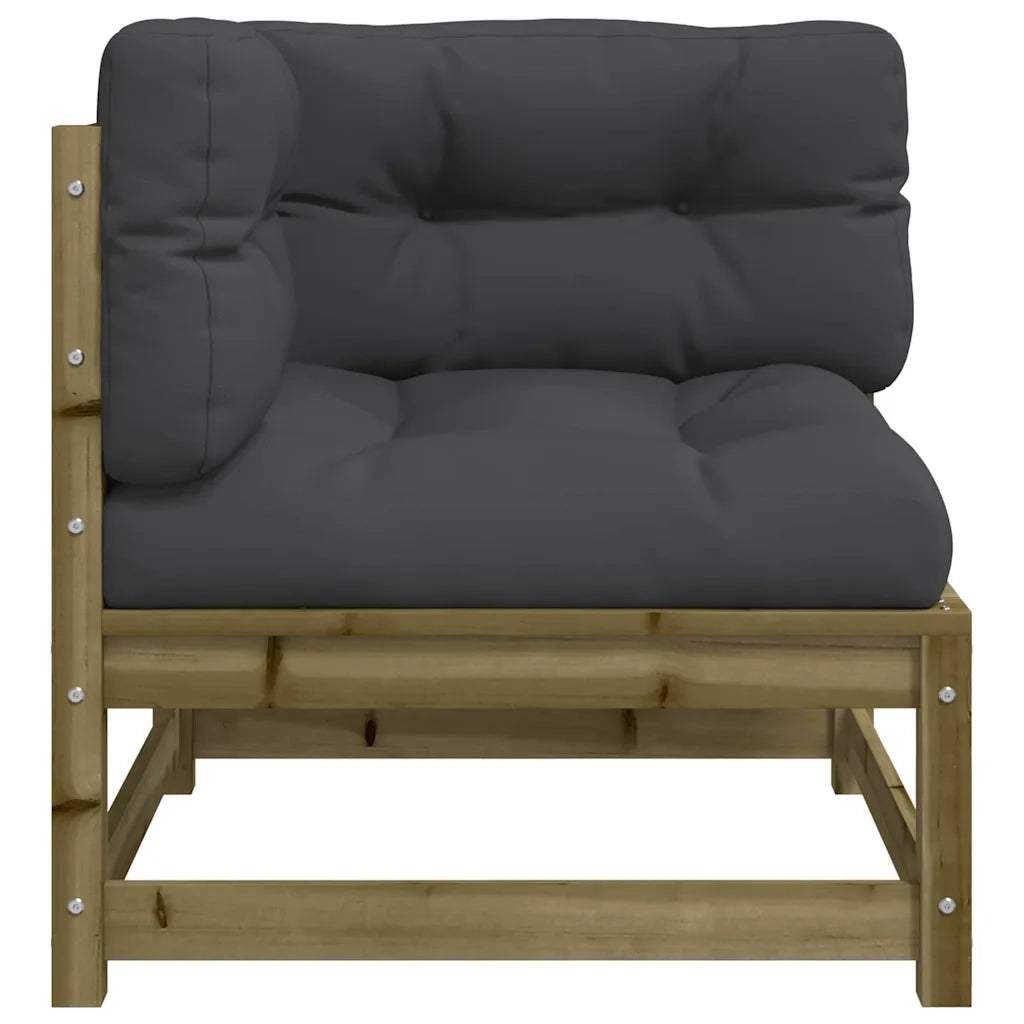 Divano Angolare da Giardino con Cuscini Legno Impregnato Pino 838068