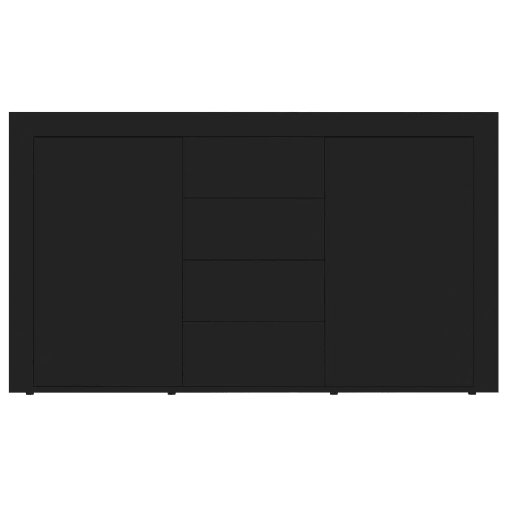 Credenza Nera 120x36x69 cm in Truciolato