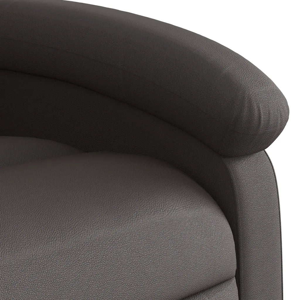 Poltrona | Sedia Relax Reclinabile Marrone Scuro in Vera Pelle