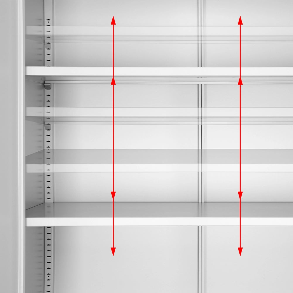 Armadietto in Acciaio Porta Documenti per Ufficio/Casa con Serratura 2 Cassetti
