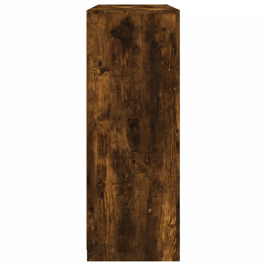 Credenze con Luci LED 3 pz Rovere Fumo in Legno Multistrato 3209104