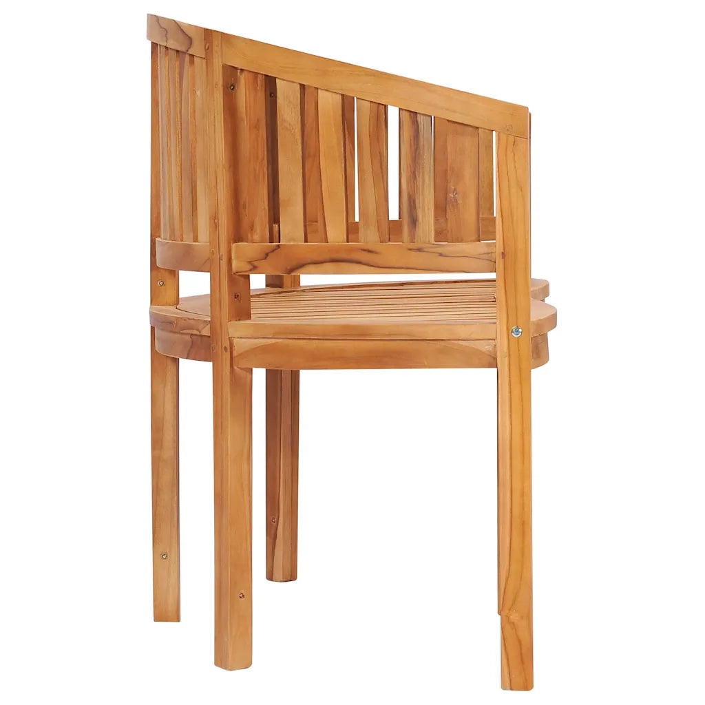 Panca da Giardino | Panchina a Forma di Banana 120 cm in Legno Massello di Teak