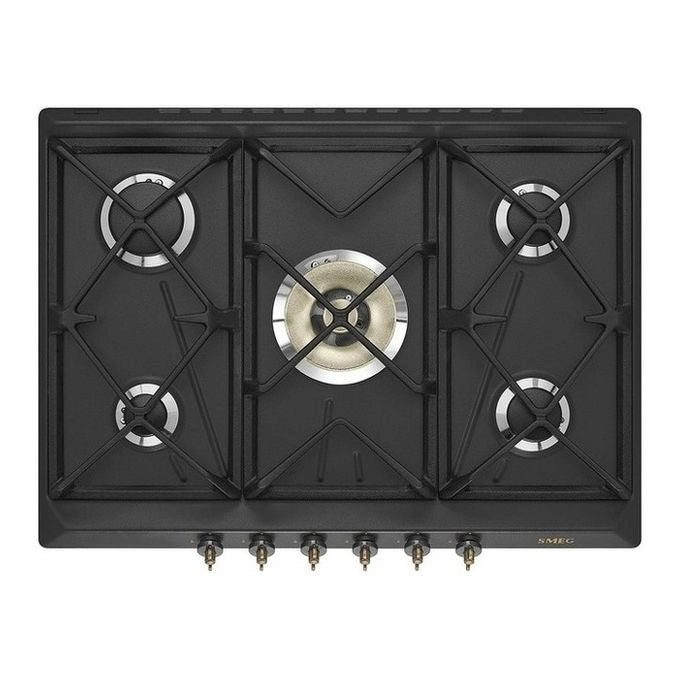 Smeg Coloniale Piano di cottura SRV876AOGH Antracite