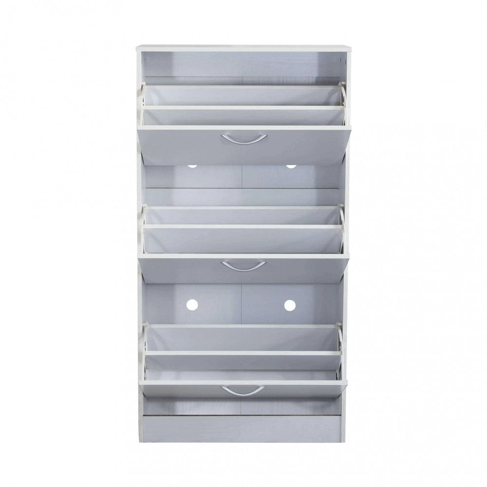 Scarpiera Vicky 60x24x115 h cm in Legno Bianca