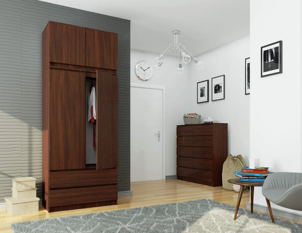 Sopralzo per armadio AKORD S90 Wengé 90 cm 2 ante 90x51x55 cm