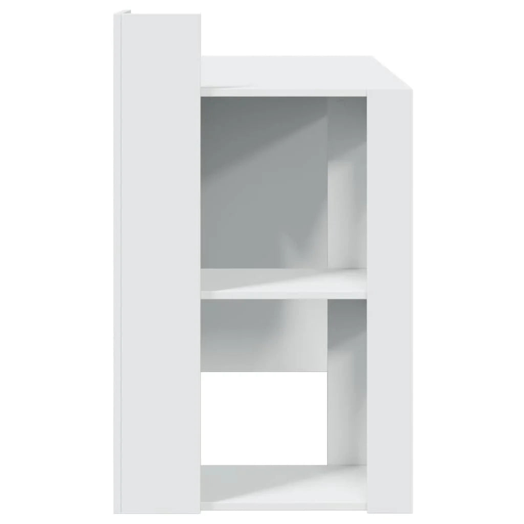 Scrivania tavolo postazione di lavoro mobile per computer studio 103,5 x 56,5 x 94 cm legno ingegnerizzato bianco 02_0023504