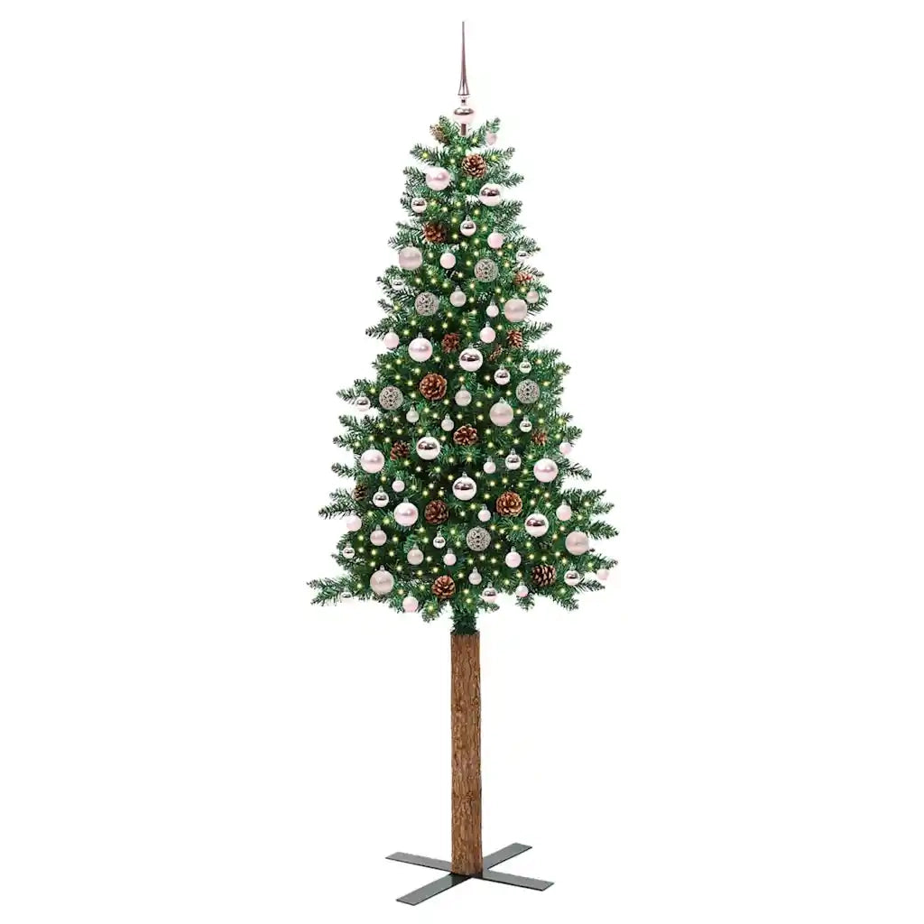 Albero di Natale | Decorazioni natalizie snodato con 300 LED con supporto Verde 210 cm