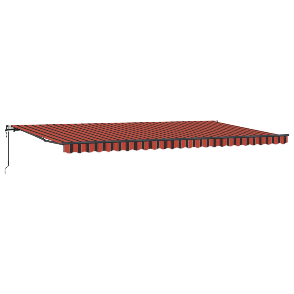 Tenda Retrattile Automatica Arancio e Marrone 600x300 cm