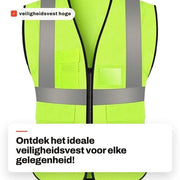 Vestimento di sicurezza XXXL alta visibilità - Neon Giallo - Riflettente - Tessuto a maglia - Respirabile - Molti taschi - Leggero e duraturo - Cinturone di lavoro