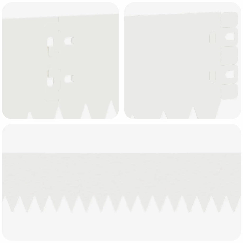 Bordura per Prato 30 pcs 103 x 10 cm Acciaio Bianco 8008426