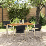 Set da Pranzo per Giardino 5 pcs Legno di Acacia Massello 3334815