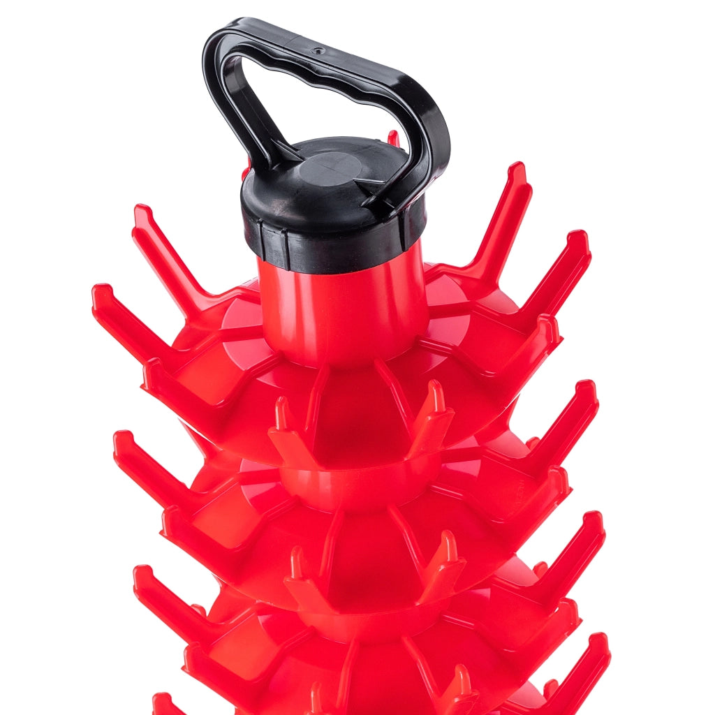 KADAX Portabottiglie modulare con scolapiatti, grande, rosso, per 80 bottiglie