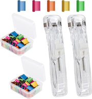 2 Dispensatori di Clip a Papel Portatili - Colori Misti