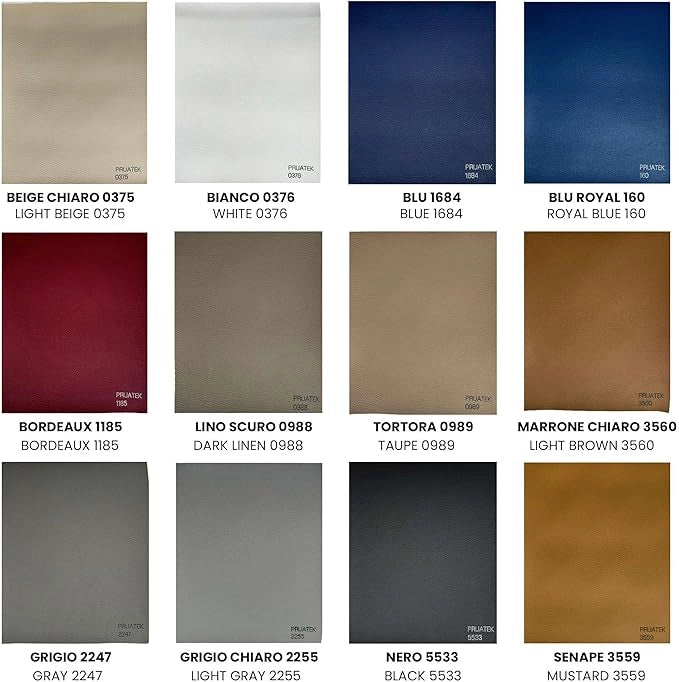 Tessuto FintaPelle Nautica Tappezzeria Alta Qualità "PRUATEK" - Colore BLU 1684 - Morbida e Resistente - Vendita al Metro - H.140