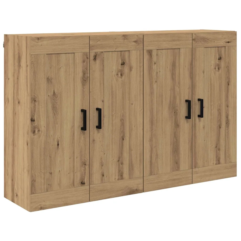 Armadietto a Muro | Mobile a muro 2 pz Rovere artigianale 69,5 x 34 x 90 cm