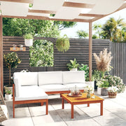 Set da giardino 5 pezzi con cuscini crema 63x63 cm 3057902