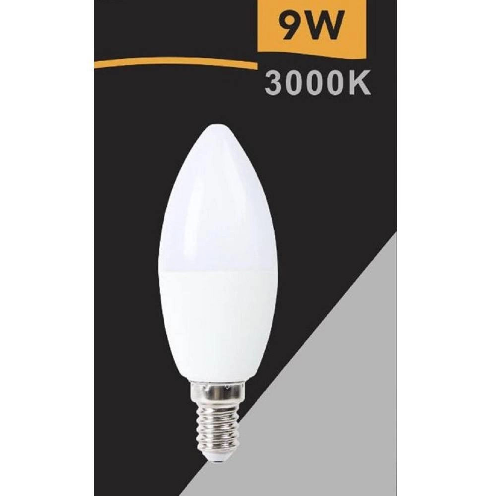 Trade Shop - Lampadina Led E14 9w Candela Smd E14 820 Lumen Luce Calda Naturale Fredda C36-9w -