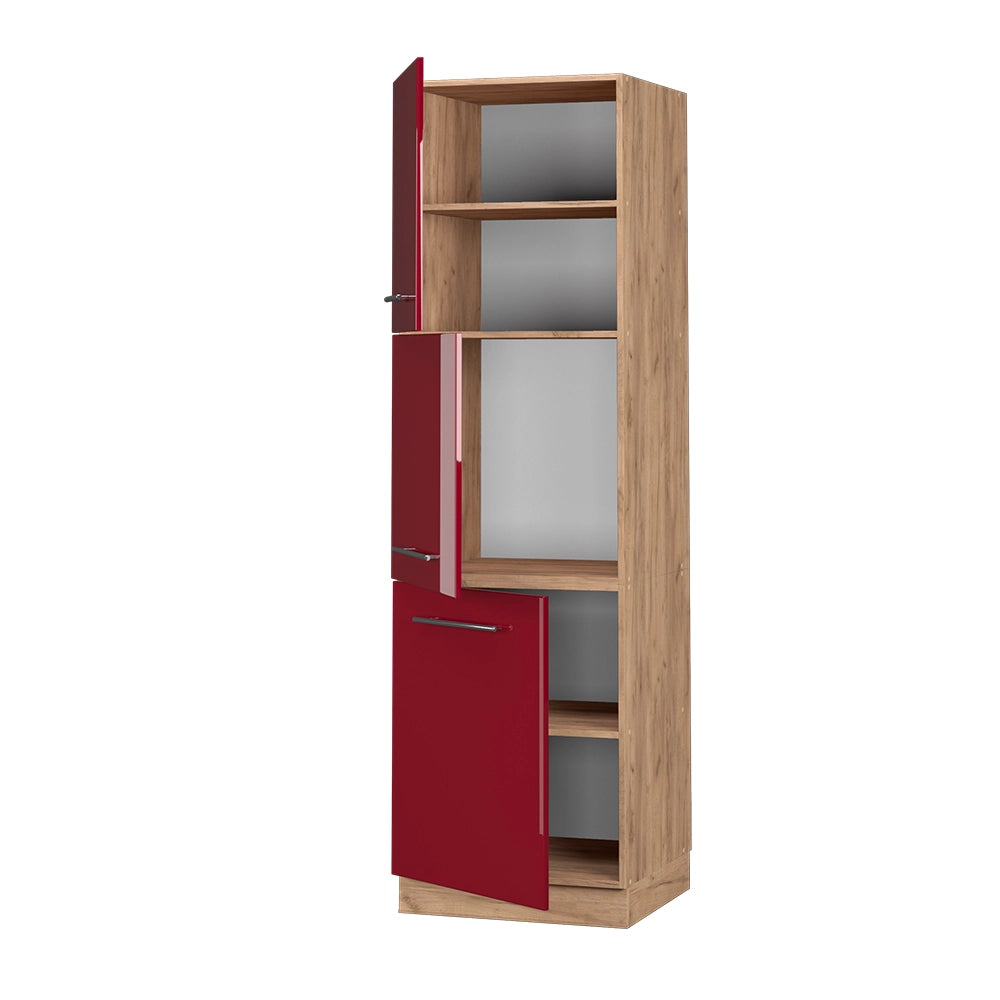 Vicco Mobile per forno da incasso Rosso bordeaux lucido 60 cm