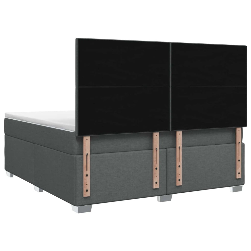 Letto box spring con materasso Grigio Scuro 180 x 200 cm 3454930