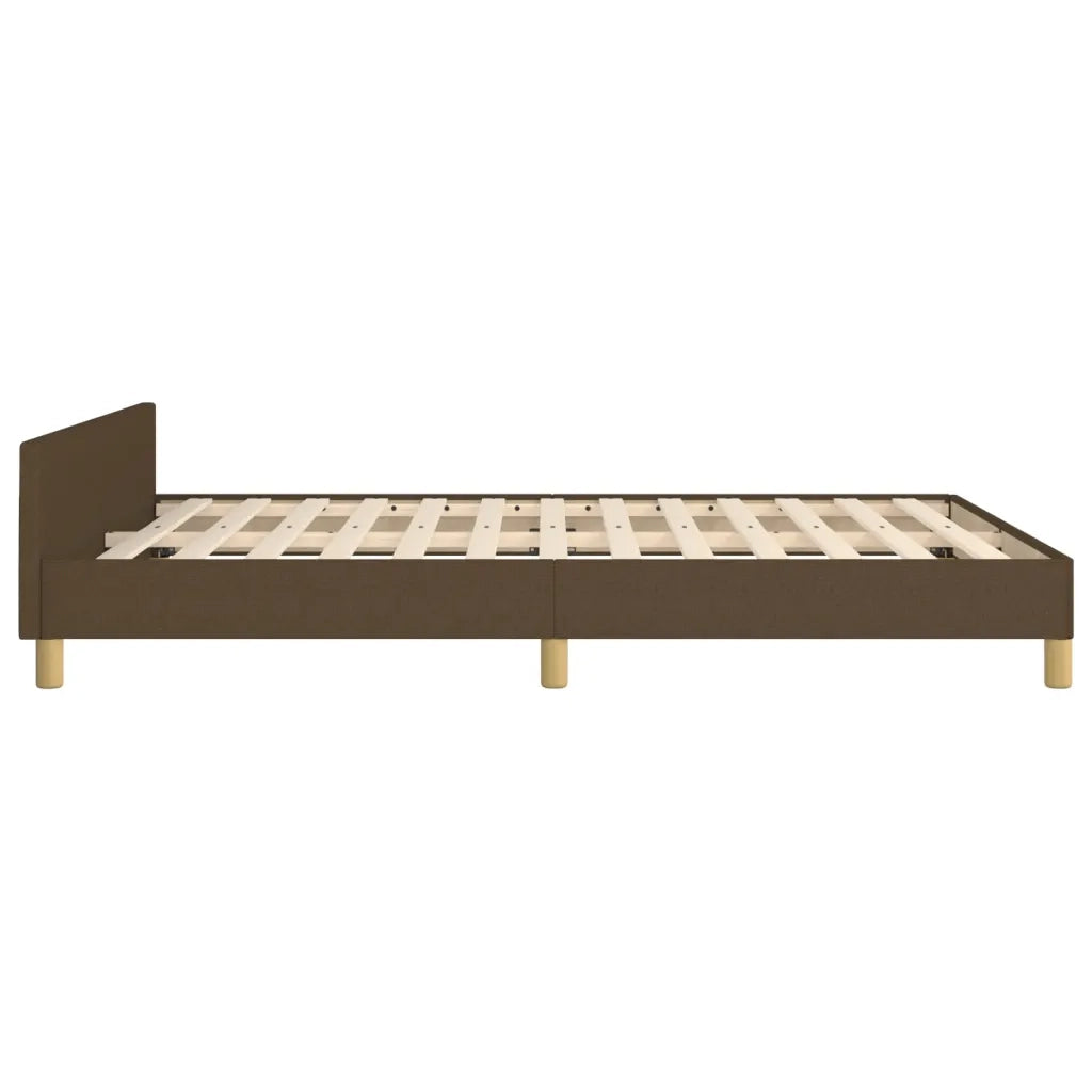 Giroletto senza Materasso-Struttura Letto Marrone Scuro 140x200 cm Tessuto 269588