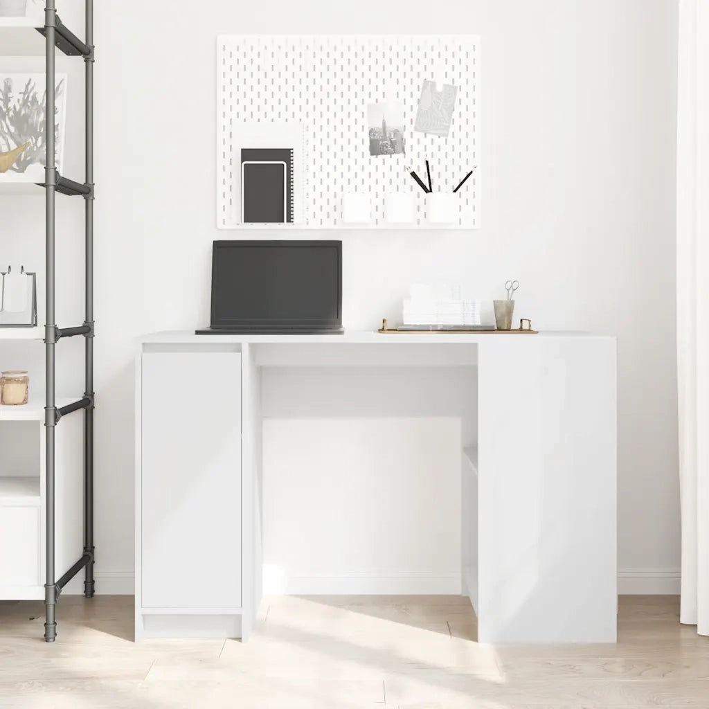 Scrivania | Tavolo da Ufficio Bianca 120x42x76 cm in Legno Multistrato