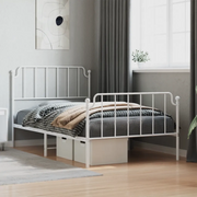 Giroletto con Testiera e Pediera Metallo Bianco 107x203 cmcod mxl 84599