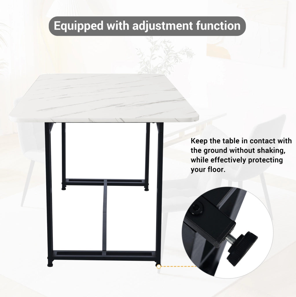 Set tavolo da pranzo con 4 sedie 120 cm in MDF e velluto nero