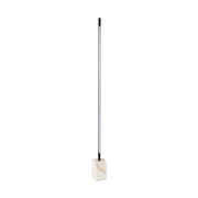 Lampada da terra in acciaio nero con base in marmo porcellanato