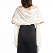 Stola per Avanti - 1 pezzo - Stola per Donna - Sciarpa per Donna - Sciarpa Soft e Idrorepellente - Sciarpa per Abito da Sera - Bianco Chiaro - 200*70CM