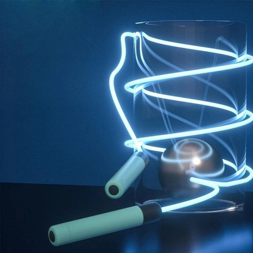 Trade Shop - Corda Per Saltare Incandescenti Regolabili Led Fitness Esercizio Allenamento Sport -