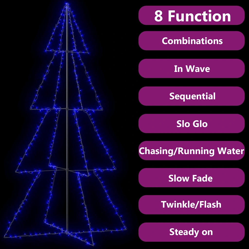 Albero di Natale a Cono 360 LED per Interni Esterni 143x250 cm cod mxl 25851