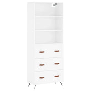 Credenza | Madia | Buffet da pranzo | Armadio da pranzo Bianca 69,5x34x180 cm in Legno Multistrato
