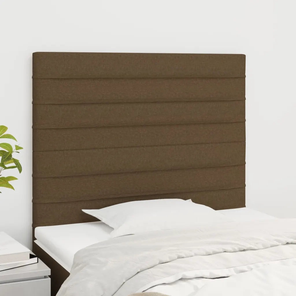 Testiera Marrone Scuro 80x5x118/128 cm Tessuto 3116449