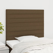 Testiera Marrone Scuro 80x5x118/128 cm Tessuto 3116449