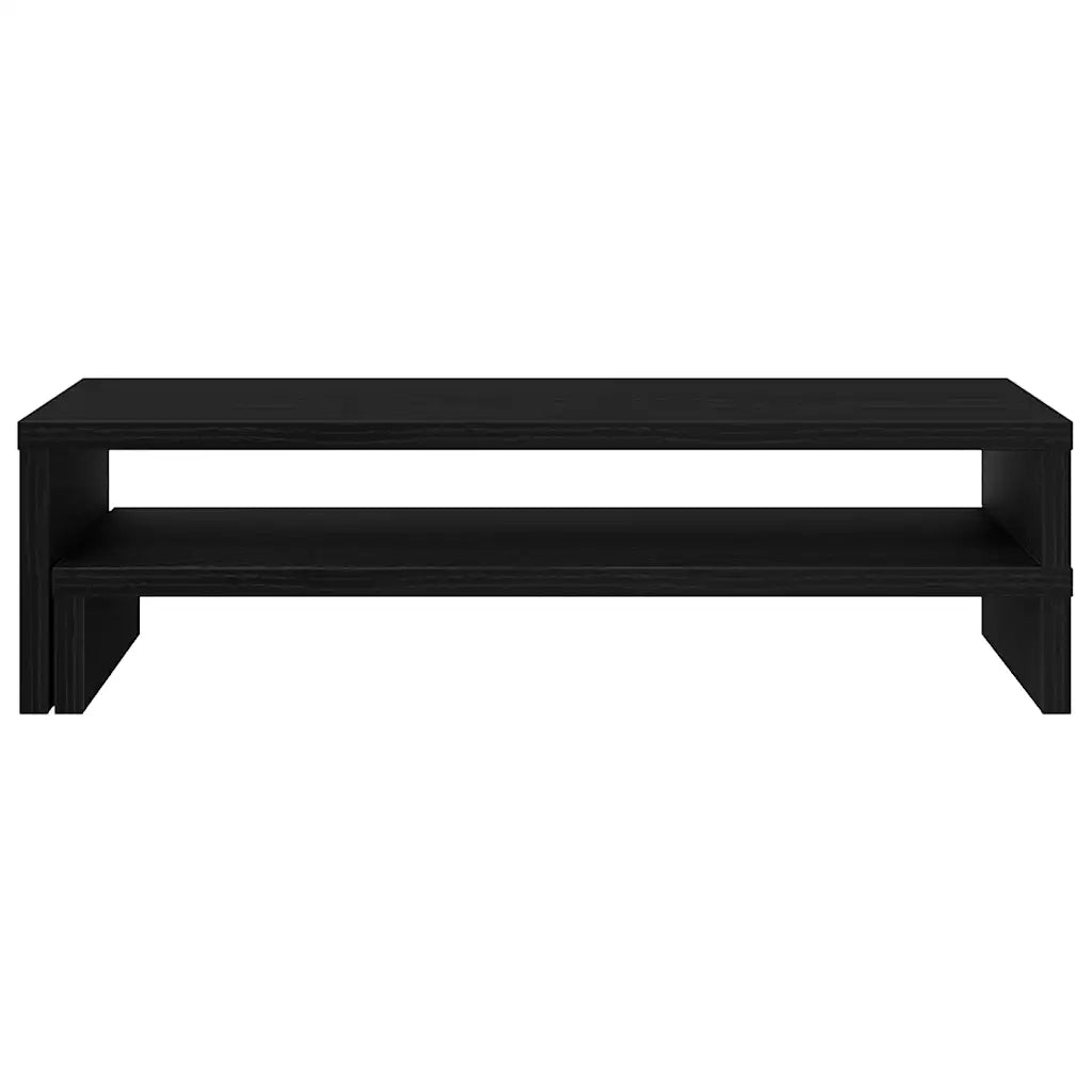 Supporto per Monitor Rovere Nero 54x22x15 cm in Truciolato