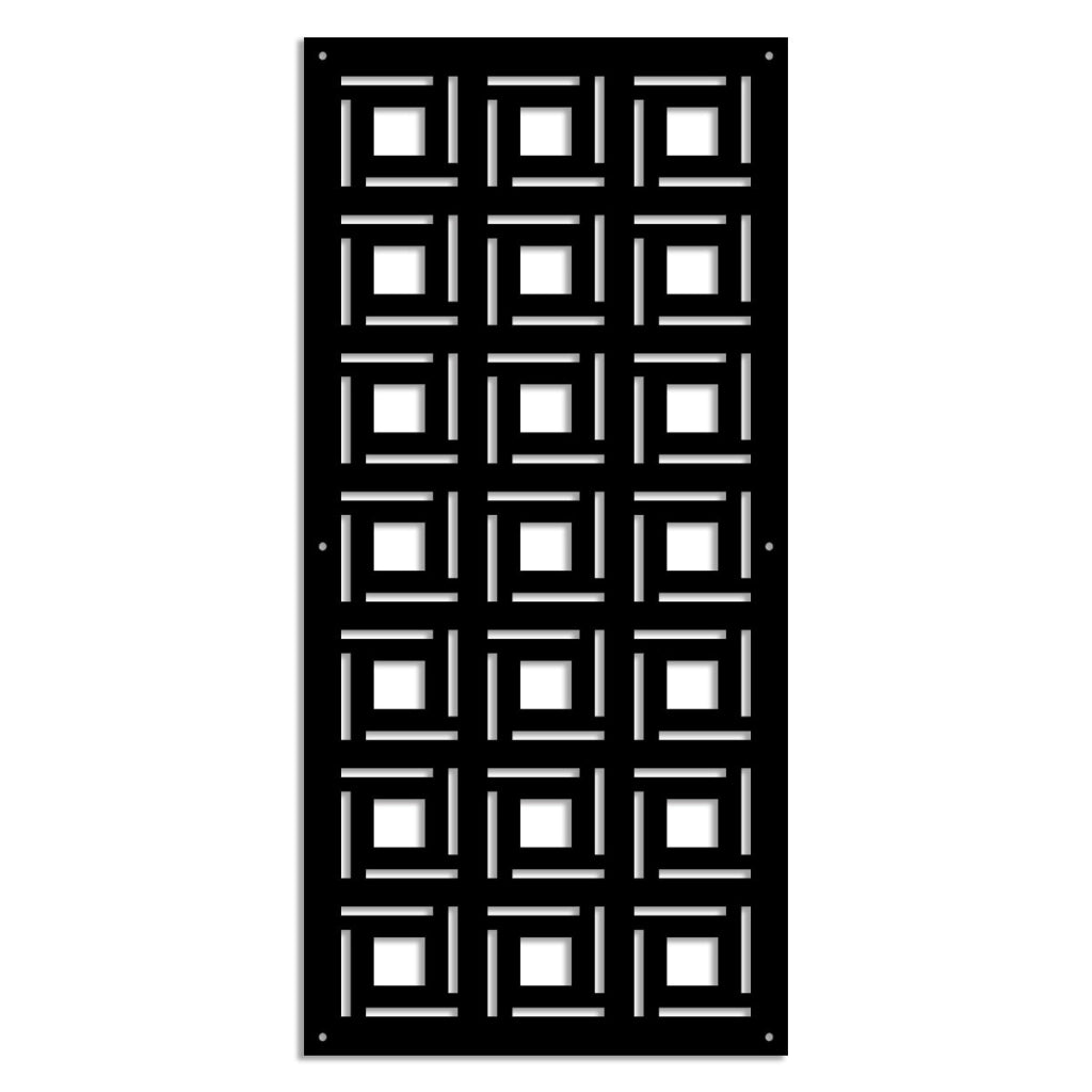 4SIDES - Pannello in PVC traforato - Parasole Misura: 47x94 cm, Colore: nero