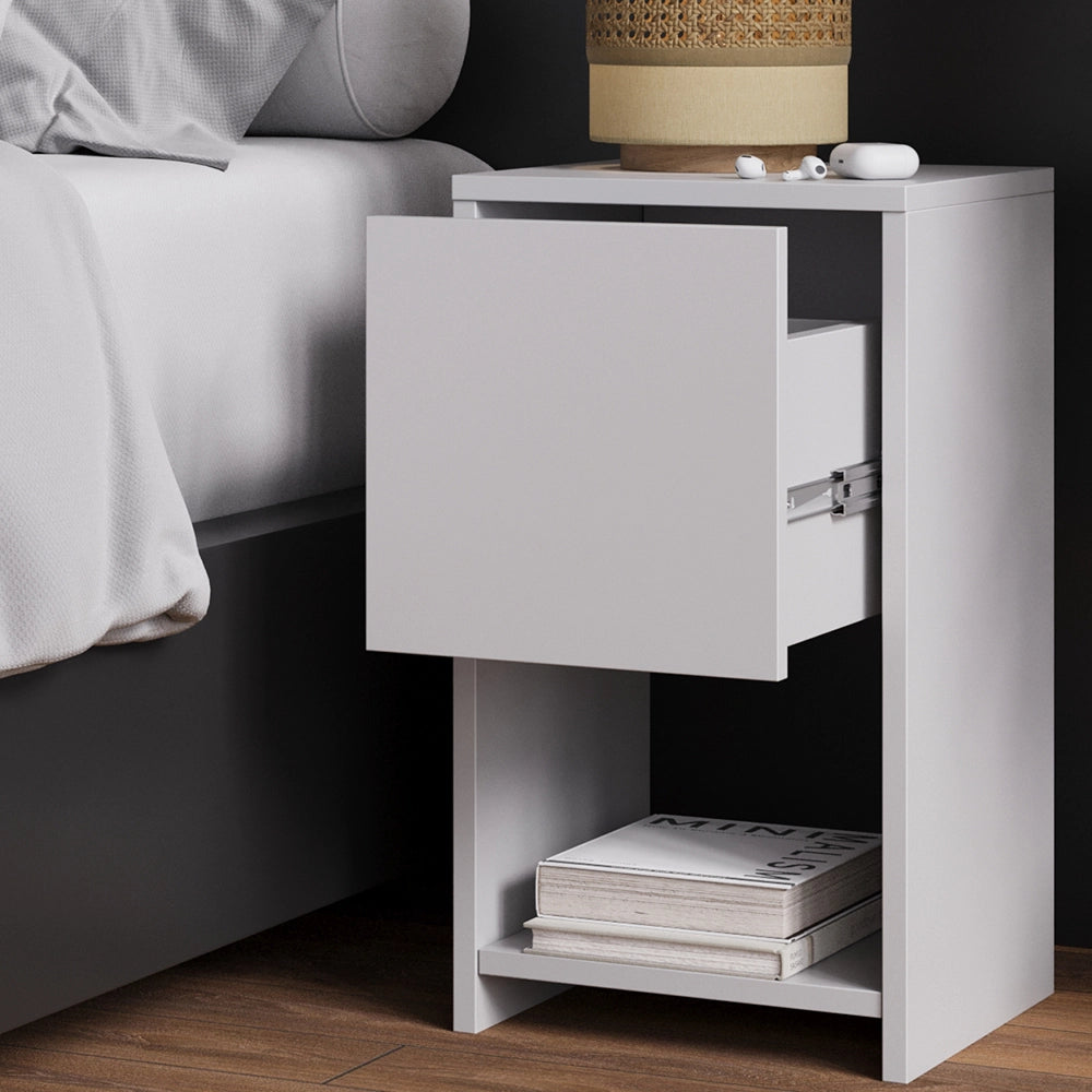 Vicco Comodino Bianco 30 x 55 cm con 3 cassetti
