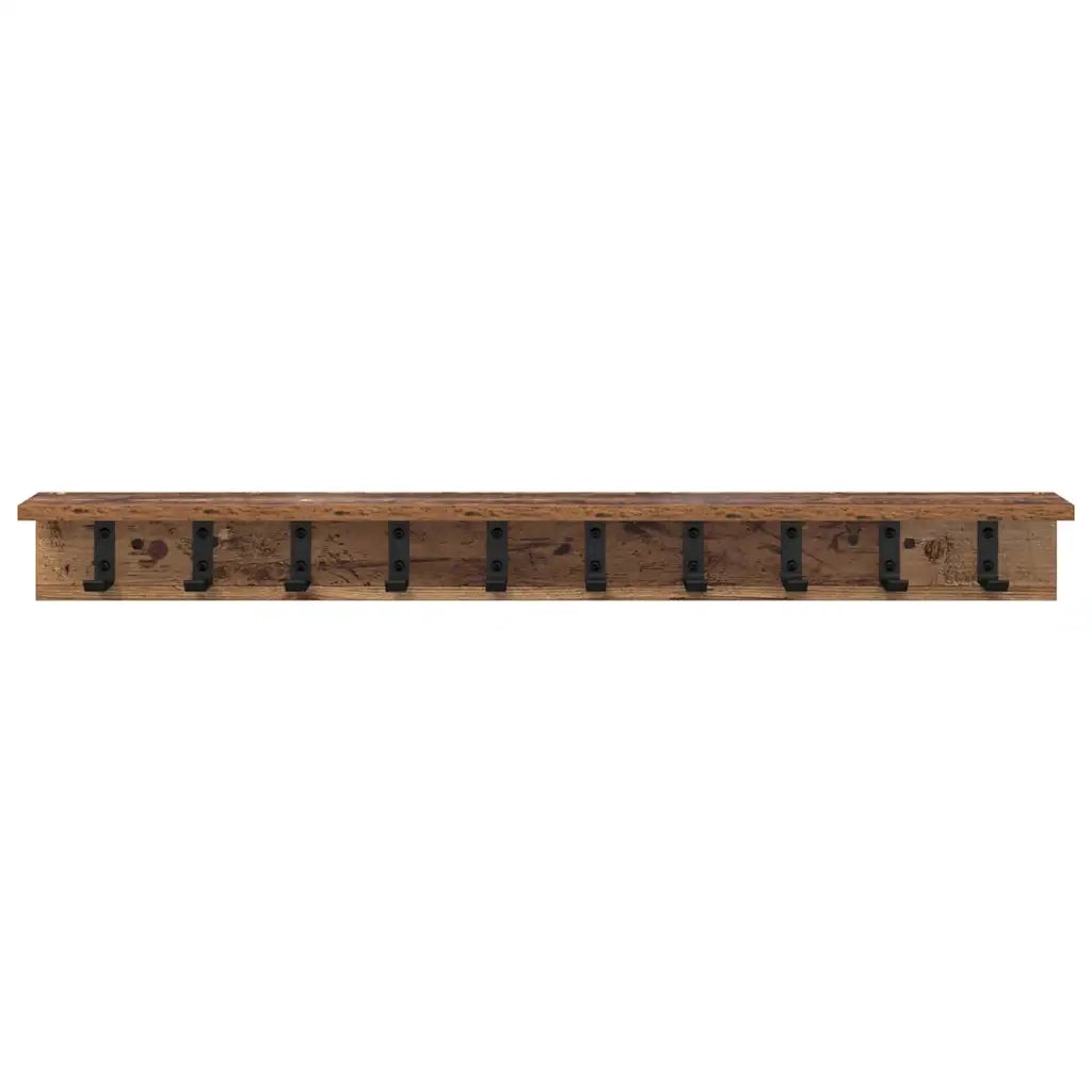Appendiabiti a muro Legno vecchio 100 x 10,5 x 10,5 cm CFW6567424