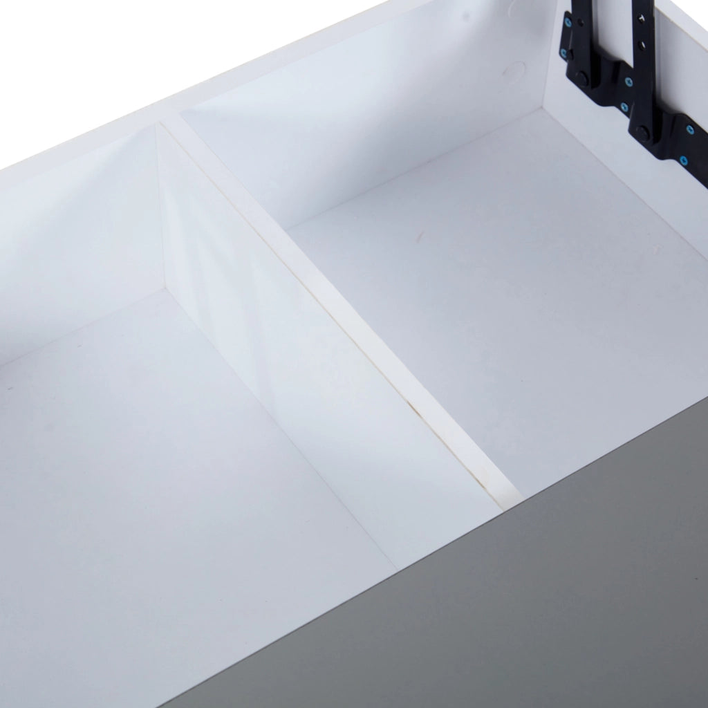 Tavolino multifunzione elevabile con LED, vano contenitore e design moderno